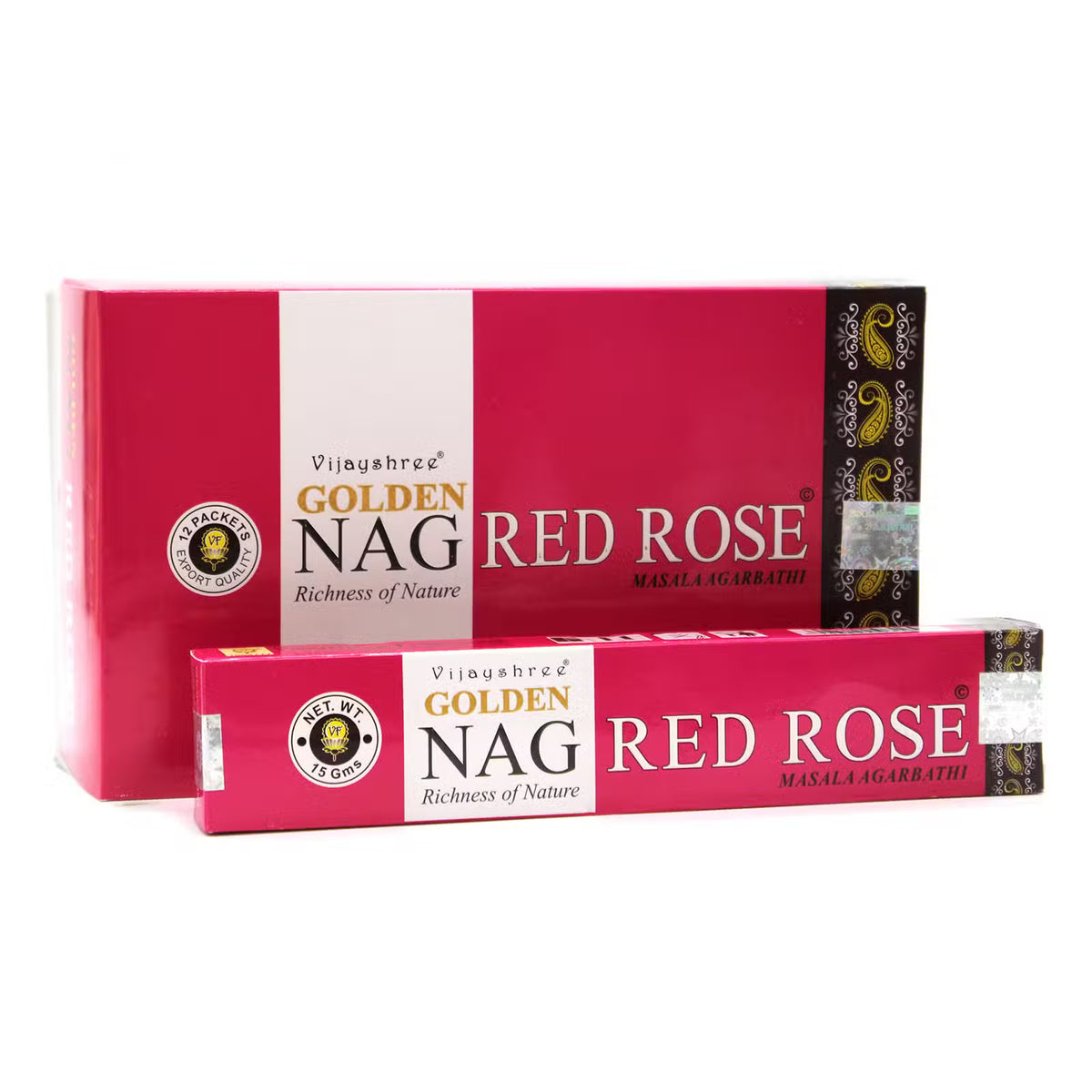 Golden Nag Incense – Red Rose (15g)