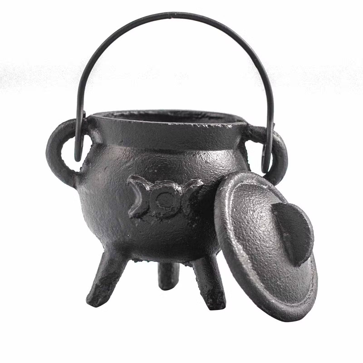 Cast Iron Cauldron with Triple Moon - 6x10cm