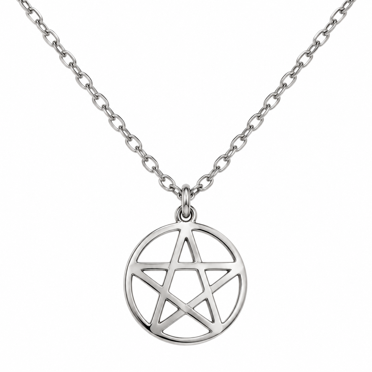 Collar Pentagrama de Acero Inoxidable - Protección Energética y Espiritual