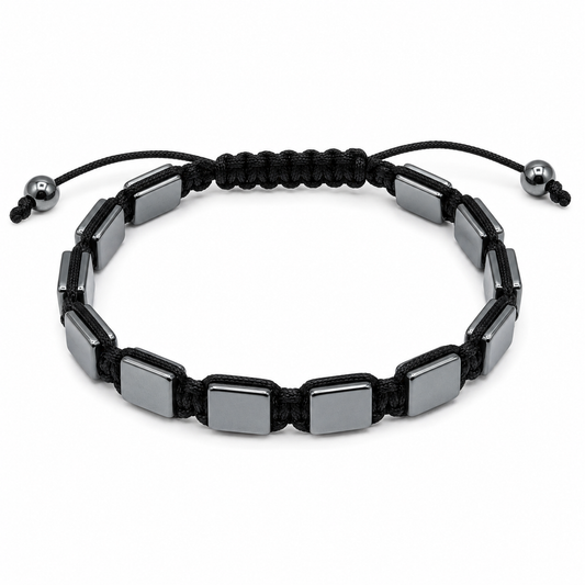 Adjustable Magnetic Hematite Shamballa Bracelet