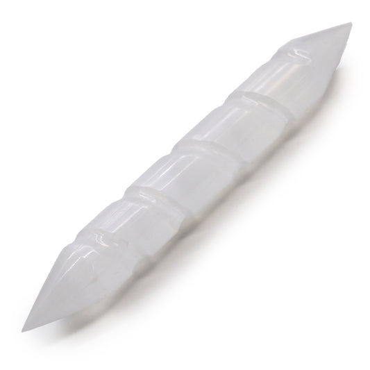 Varinha Espiral de Selenite - 16 cm