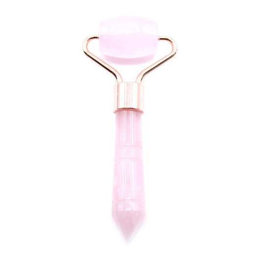 Masajeador facial de cuarzo rosa