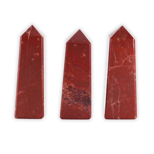 Punta Obelisco de Jaspe Rojo - 3 a 5cm