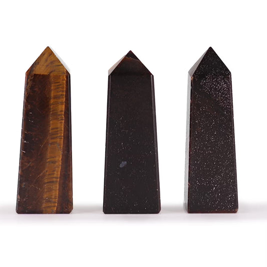 Punta de obelisco de ojo de tigre - 3 a 5 cm