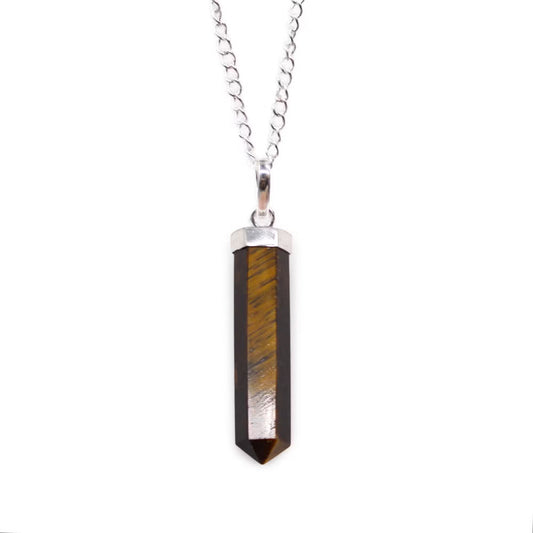 Collar de Ojo de Tigre - Punta Clásica - Coraje y Confianza