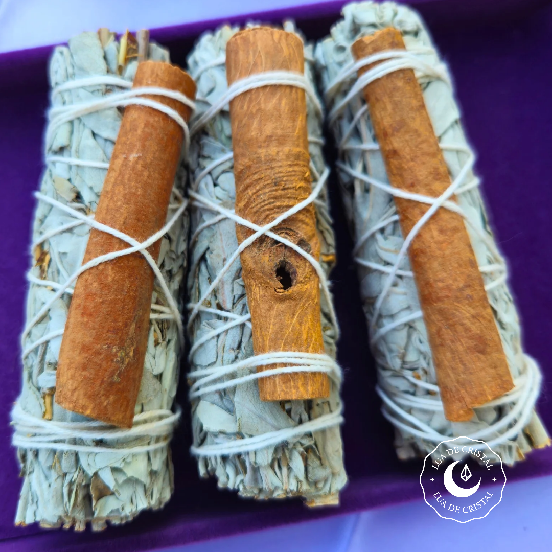 White Sage and Cinnamon Torch – Prosperity and Good Vibrations